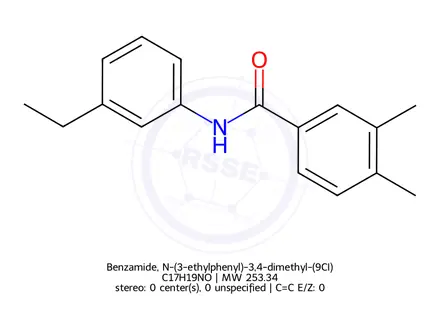 Chemical structure of Benzamide, N-(3-ethylphenyl)-3,4-dimethyl-(9CI)