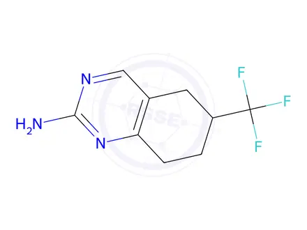 Chemical structure of 6-(Trifluoromethyl)-5,6,7,8-tetrahydroquinazolin-2-amine