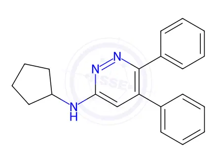 Chemical structure of N-Cyclopentyl-5,6-diphenylpyridazin-3-amine