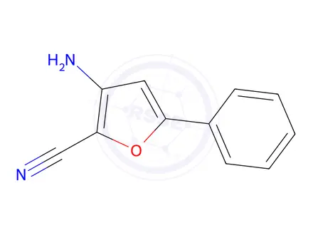 Chemical structure of 2-Furancarbonitrile, 3-amino-5-phenyl-