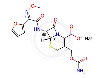 Chemical structure of Cefuroxime sodium