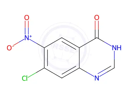 Chemical structure of 7-Chloro-6-nitroquinazolin-4(3H)-one
