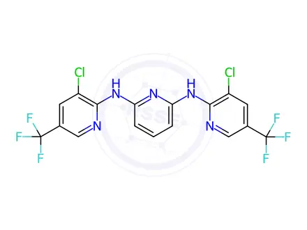 Chemical structure of N2,N6-bis(3-chloro-5-(trifluoromethyl)pyridin-2-yl)pyridine-2,6-diamine
