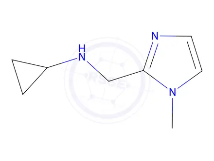 Chemical structure of N-[(1-methyl-1H-imidazol-2-yl)methyl]cyclopropanamine Dihydrochloride