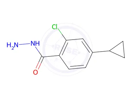 Chemical structure of 2-Chloro-4-cyclopropylbenzohydrazide