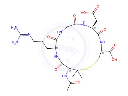Chemical structure of Ac-Pen-Arg-Gly-Asp-Cys-OH