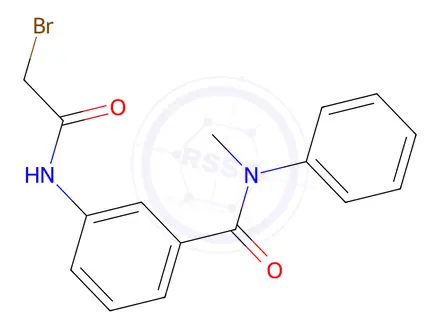 Chemical structure of 3-[(2-Bromoacetyl)amino]-N-methyl-N-phenylbenzamide