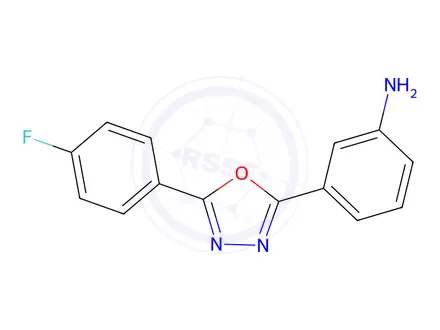 Chemical structure of 3-(5-(4-Fluorophenyl)-1,3,4-oxadiazol-2-yl)aniline