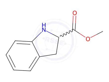 Chemical structure of Methyl (2S)-2,3-dihydro-1H-indole-2-carboxylate hydrochloride