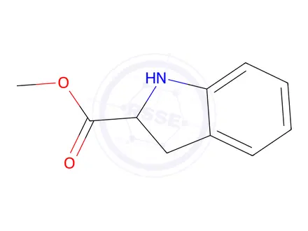 Chemical structure of Methyl (2S)-2,3-dihydro-1H-indole-2-carboxylate hydrochloride