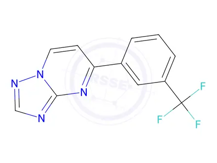 Chemical structure of 5-(3-(Trifluoromethyl)phenyl)-[1,2,4]triazolo[1,5-a]pyrimidine
