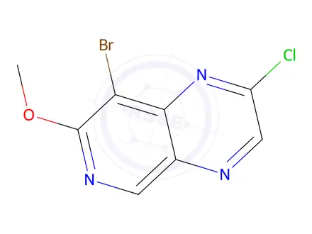 Chemical structure of 8-Bromo-2-chloro-7-methoxypyrido[3,4-b]pyrazine