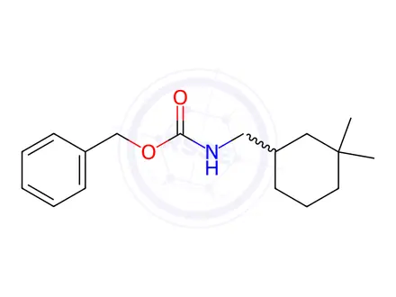 Chemical structure of Carbamic acid, N-[(3,3-dimethylcyclohexyl)methyl]-, phenylmethyl ester
