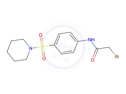 Chemical structure of 2-Bromo-N-[4-(1-piperidinylsulfonyl)phenyl]-acetamide