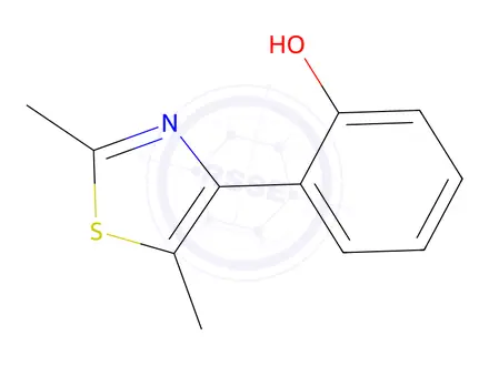 Chemical structure of 2-(2,5-Dimethylthiazol-4-yl)phenol