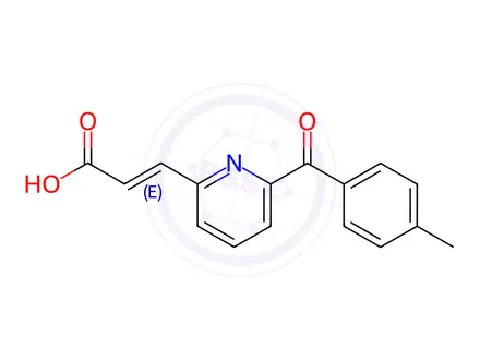 Chemical structure of (E)-3-{6-(4-Toluoyl-2-pyridyl}-acrylic Acid