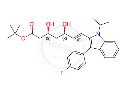Chemical structure of Fluvastatin Sodium Impurity 19 Rotation(+)