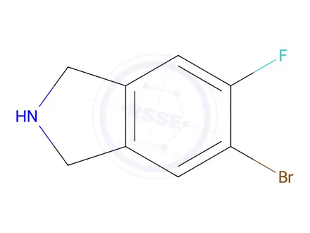 Chemical structure of 5-Bromo-6-fluoroisoindoline