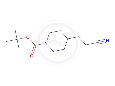 Chemical structure of Tert-Butyl 4-(2-Cyanoethyl)Piperidine-1-Carboxylate