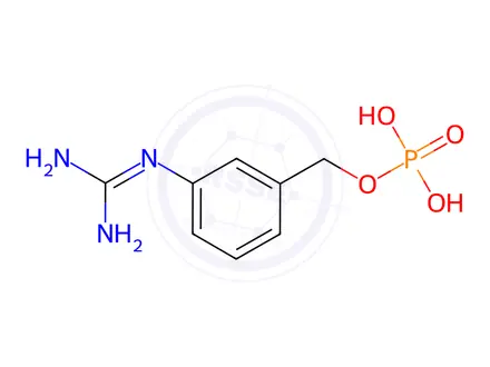Chemical structure of 3-Guanidinobenzyl dihydrogen phosphate
