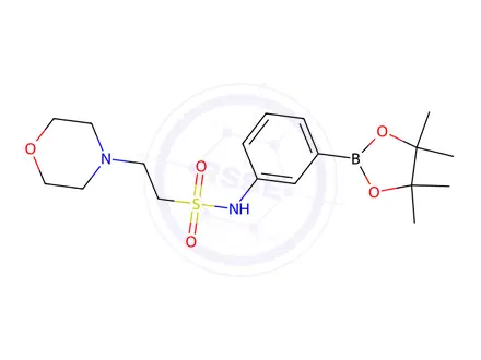 Chemical structure of 2-Morpholino-N-(3-(4,4,5,5-tetramethyl-1,3,2-dioxaborolan-2-yl)phenyl)ethane-1-sulfonamide