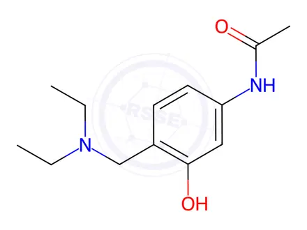 Chemical structure of N-(4-((diethylamino)methyl)-3-hydroxyphenyl)acetamide