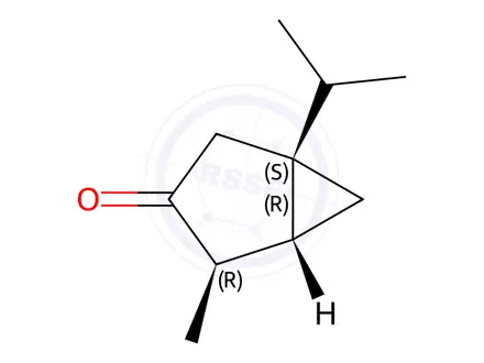 Chemical structure of (-)-α-Thujanone