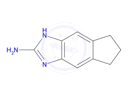 Chemical structure of Indeno[5,6-d]imidazol-2-amine, 1,5,6,7-tetrahydro-(9CI)