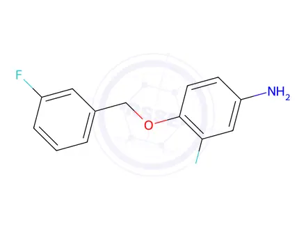 Chemical structure of 3-Fluoro-4-[(3-fluorophenyl)methoxy]aniline