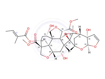 Chemical structure of Azadirachtin B