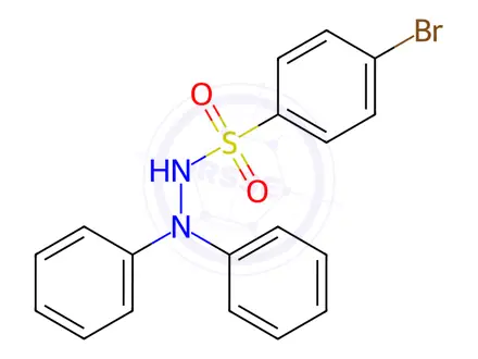 Chemical structure of 4-Bromo-N',N'-diphenylbenzenesulfonohydrazide