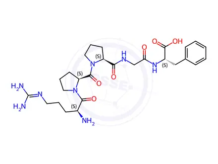 Chemical structure of Bradykinin (1-5)