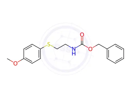 Chemical structure of Carbamic acid, N-[2-[(4-methoxyphenyl)thio]ethyl]-, phenylmethyl ester