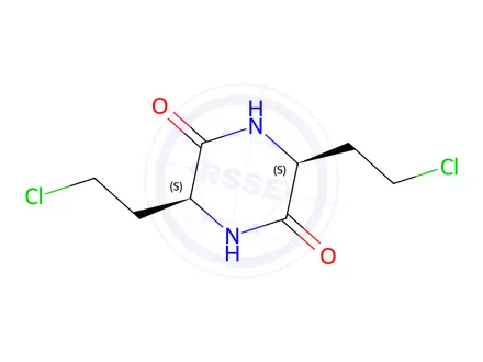 Chemical structure of L-3,6-Bis(β-chloroethyl)-2,5-diketopiperazine