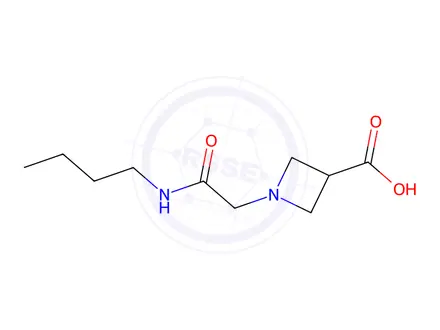 Chemical structure of 1-[(butylcarbamoyl)methyl]azetidine-3-carboxylic acid