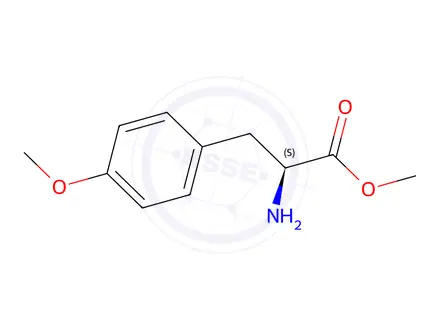 Chemical structure of (S)-Methyl 2-amino-3-(4-methoxyphenyl)propanoate