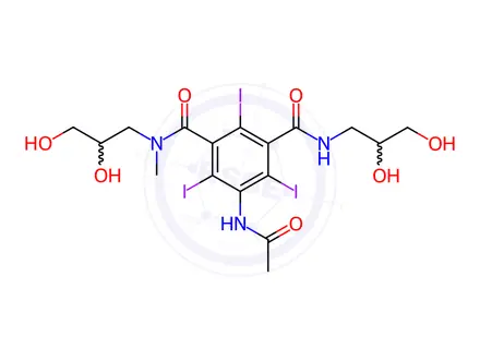 Chemical structure of Iopromide EP Impurity B (Iopromide USP Related Compound B) (Mixture of Diastereomers)