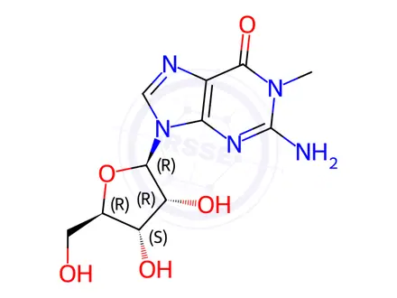 Chemical structure of 1-Methylguanosine