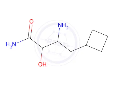 Chemical structure of (2S,3R)-3-amino-4-cyclobutyl-2-hydroxybutanamide hydrochloride