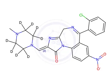 Chemical structure of Loprazolam-D8