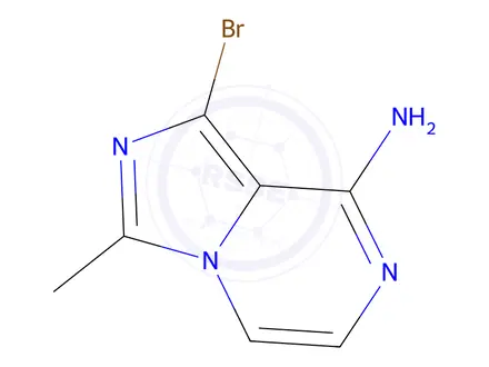 Chemical structure of 1-Bromo-3-methylimidazo[1,5-a]pyrazin-8-amine