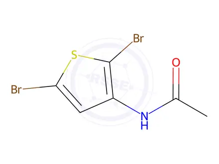 Chemical structure of N-(2,5-dibromothiophen-3-yl)acetamide