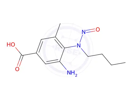 Chemical structure of 3-amino-4-(butyl(nitroso)amino)-5-methylbenzoic acid