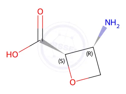 Chemical structure of (2S,3R)-3-Aminooxetane-2-carboxylic Acid