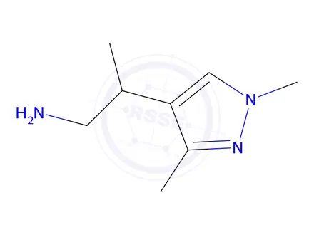 Chemical structure of 2-(1,3-Dimethyl-1h-pyrazol-4-yl)propan-1-amine