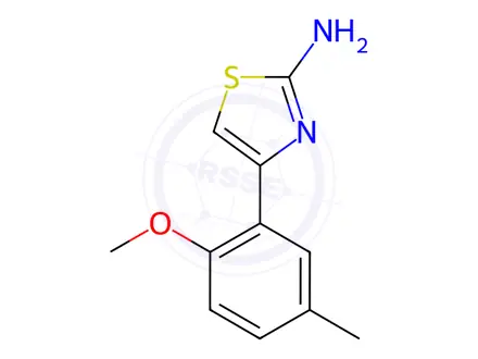 Chemical structure of 4-(2-Methoxy-5-methylphenyl)-1,3-thiazol-2-amine Hydrochloride
