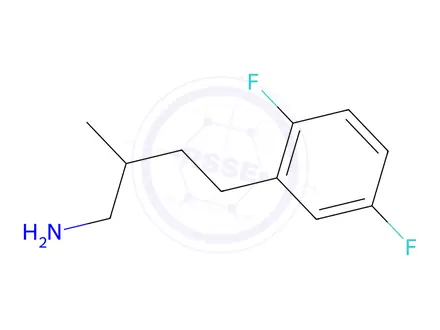 Chemical structure of 4-(2,5-Difluorophenyl)-2-methylbutan-1-amine