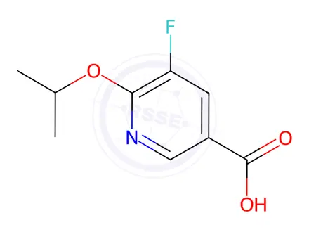 Chemical structure of 5-Fluoro-6-isopropoxynicotinic acid