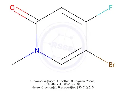 Chemical structure of 5-Bromo-4-fluoro-1-methyl-1H-pyridin-2-one
