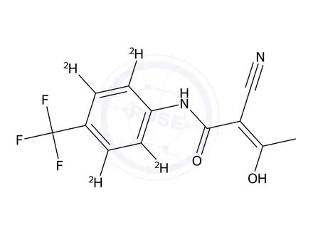 Chemical structure of Leflunomide EP Impurity B-d4 (Teriflunomide-d4)